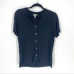 J. Jill | Black Button Down Shirt Size S